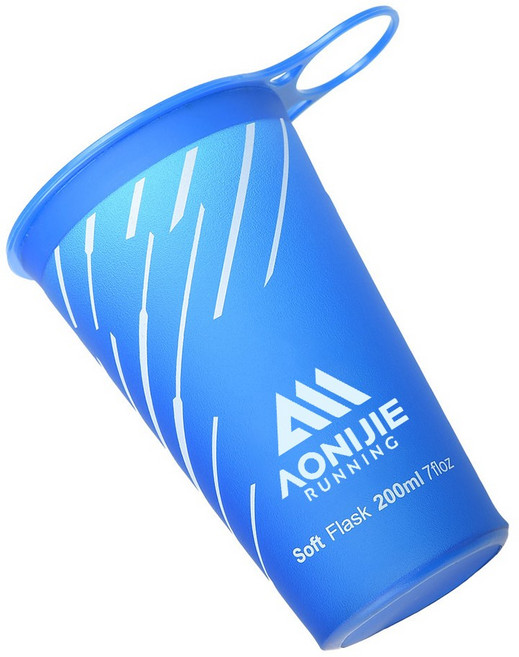 오니지 소프트 플라스크 실리콘 물컵, 블루, 200ml, 1개