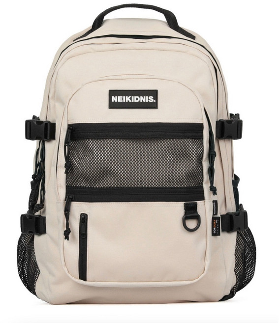 NEIKIDNIS ABSOLUTE BACKPAC 多功能學生後背包 米白色 黑色 大容量 防水耐磨, Black
