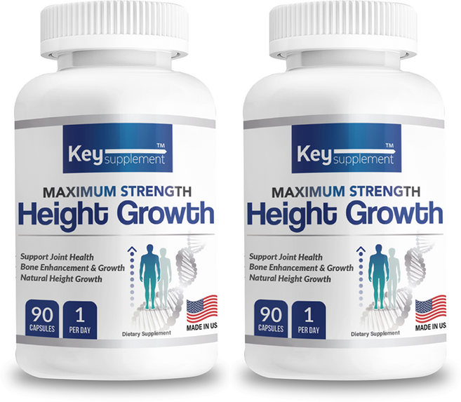키서플리먼트 하이그로우 어린이 청소년 칼슘 글루코사민 마린콜라겐 총 15 가지 Key Supplement Height Growth, 90캡슐 2개입, 2개, 90정