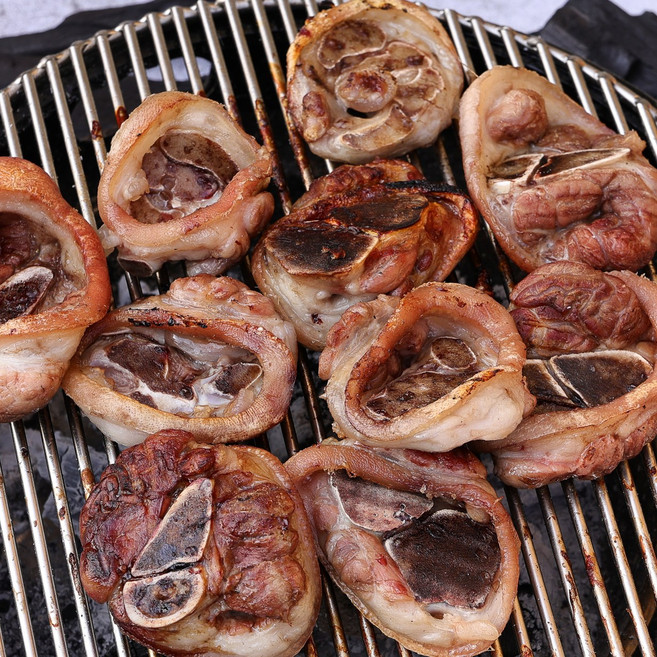 국내산 돼지 족구이 슬라이스 2kg 캠핑 숯불구이용, 1개