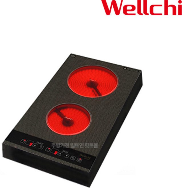 웰치 전기레인지 하이라이트 프리스텐딩 이동형 가정용 2구 KR-210TC+스텐딩케이스, KR-210TC