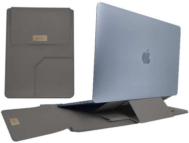 갓라이프 맥북 거치대 슬리브 가방 케이스 노트북 파우치 + 클리너 1개, 6 스페이스그레이