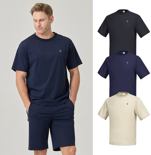 김영주 남성 아이스 베이직 나일론 냉감 반팔 티셔츠