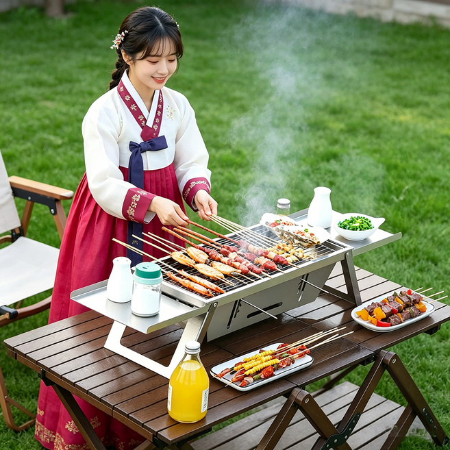 복나이트 화로대 스테인리스강 캠핑화로대 접이식 화롯대 불멍화로대 캠핑화로, 1개