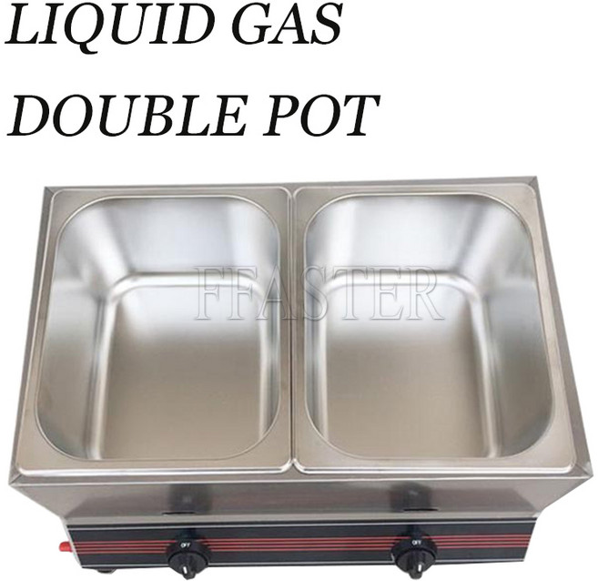 LPG 가스 튀김기 온도 조절 장치 온도 조절 기능이 있는 상업용 1 탱크 치킨 튀김 기계, 3) Liquefied gas2pot