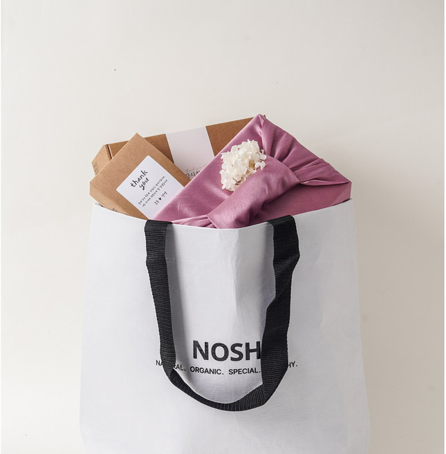 노쉬 리유저블백(490x145x400), 화이트, 1개