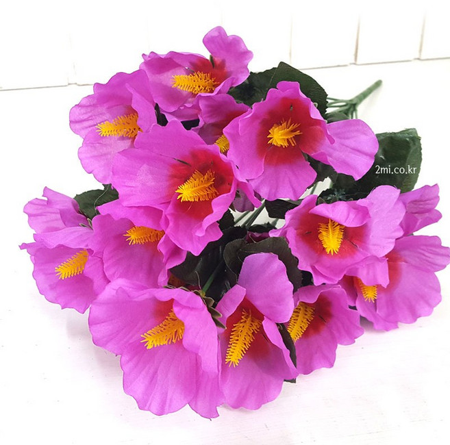 무궁화 핑크보라 - 조화 꽃다발 부쉬, 1개