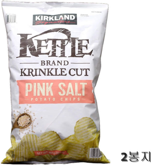 커클랜드 케틀 핑크솔트 감자칩 907g 비스켓 코스트코, 1개, 1.814kg