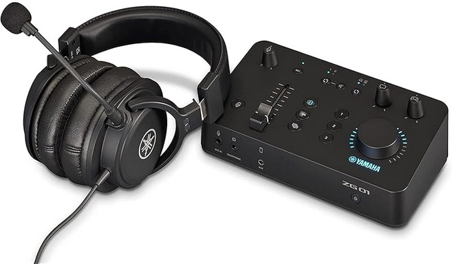 야마하 YAMAHA 게임 / 전달용 오디오 믹서 & 스튜디오 품질 헤드셋 ZG01 PACK, Mixer & Headset Pack