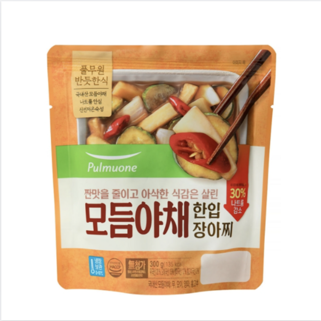 풀무원 [반듯한식]모듬야채 한입장아찌 300g 3개