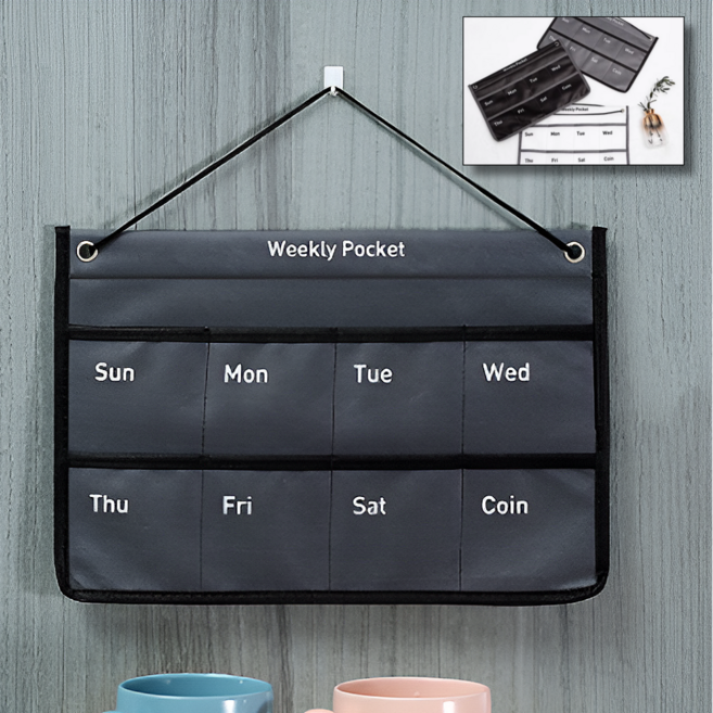 올리샵 포켓 한달 생활비 용돈 달력, 1개, 그레이