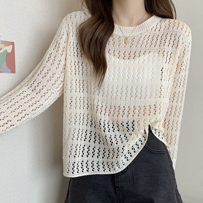 메이킹유 시스루 펀칭 긴팔 A788앤므니트