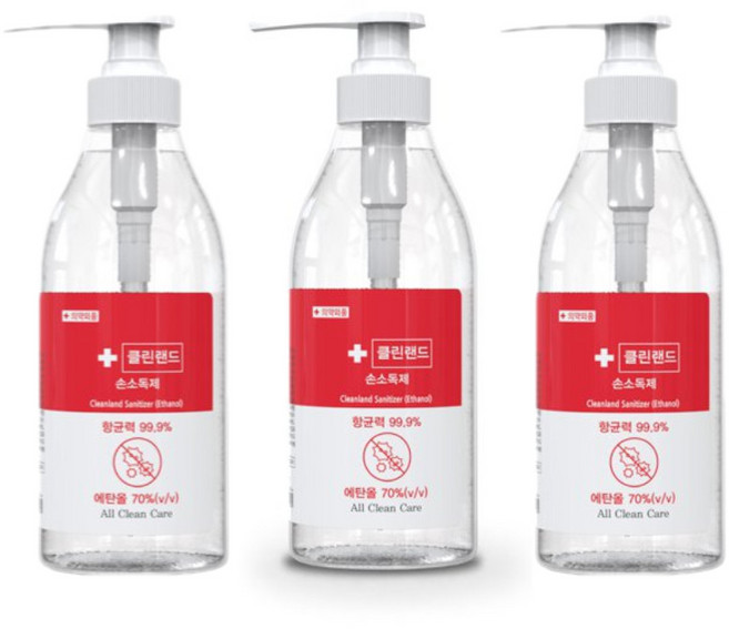 클린랜드 손소독제 500ml X 3개