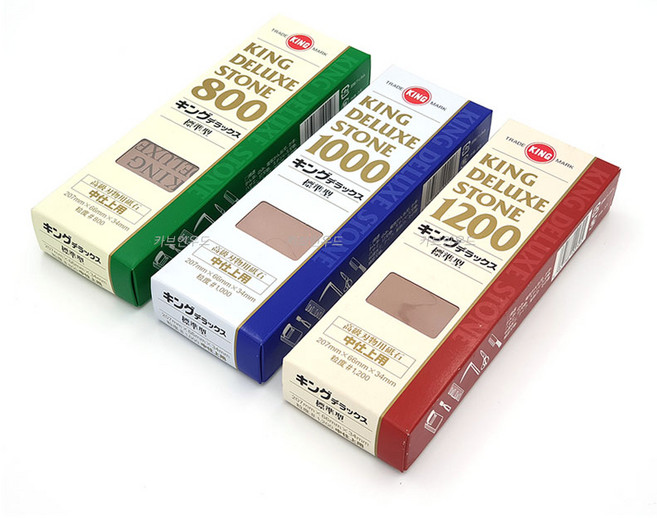 마츠나가 스톤 킹디럭스 숫돌 800 1000 1200 방 중간 칼가는돌 숯돌 가죽공예 칼갈기 칼갈이, #1200, 1개