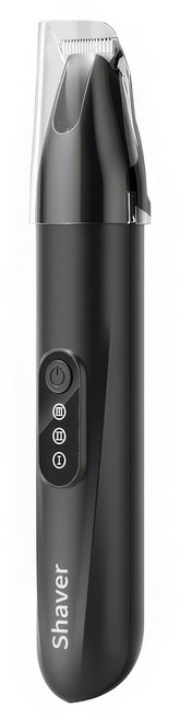 RUN기술 3단 반려동물 바리깡 미니 저소음 클리퍼 발바닥 LED, 1개, 블랙