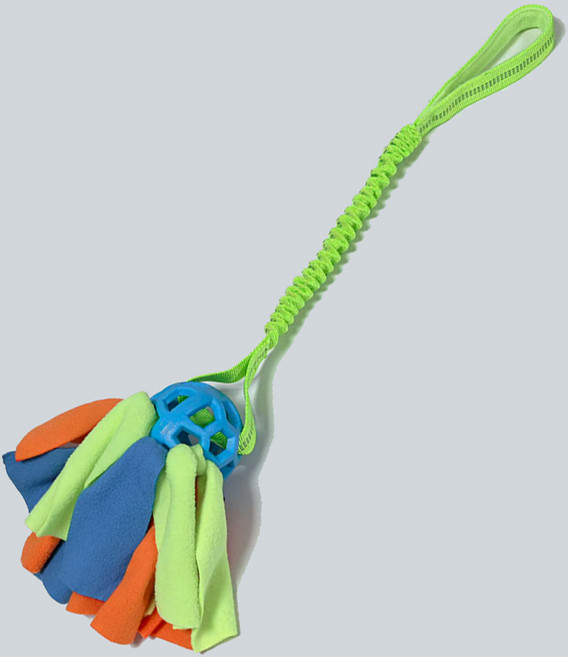 드림계곡 강아지 공 밧줄 인터랙티브 터그놀이 장난감, 1개, 파란색 공