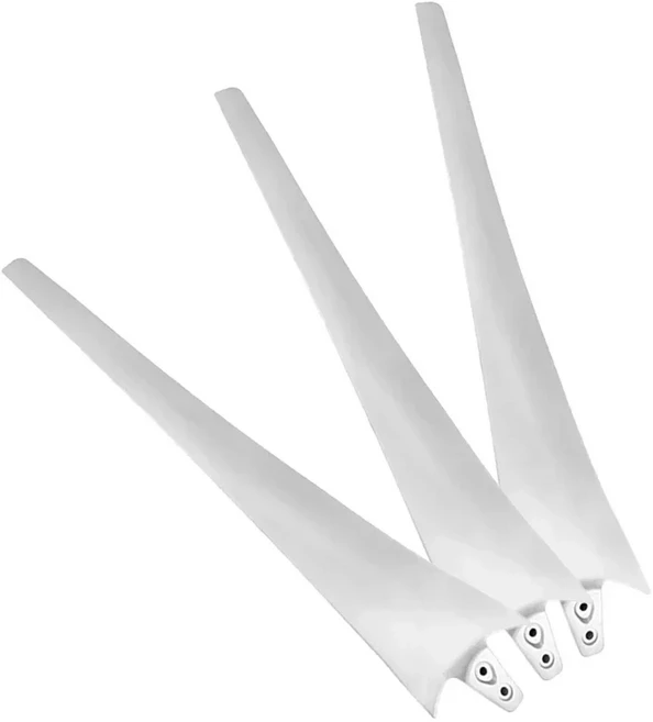 DIY 수평 풍력 터빈 발전기 블레이드 3/5 조각 세트 58CM-90CM 옵션 화이트 & 블랙 고강도 탄소 나일론 섬, 01 3 pieces blades, 07 580mm, 02 Black