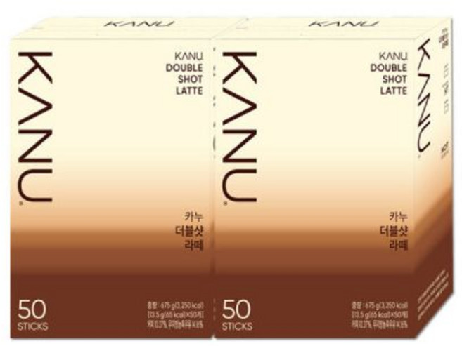 카누 더블샷 라떼 50Tx2개