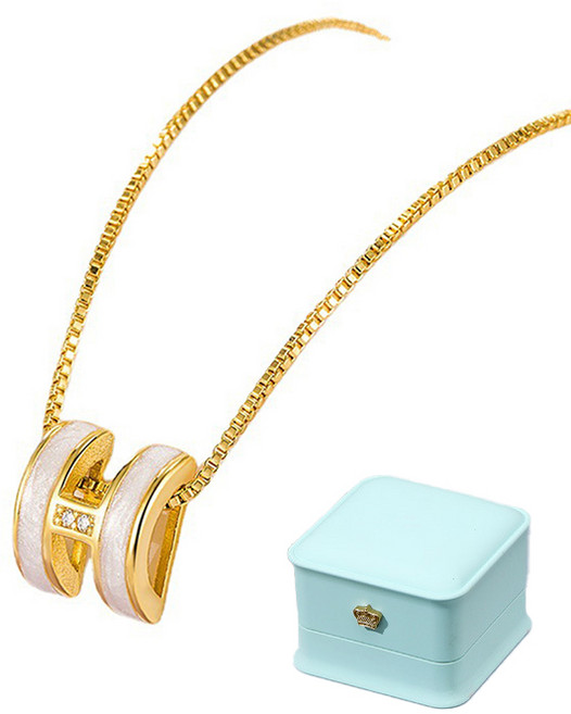 르떼르넬 JSNC006 Silver 럭셔리 고급 이니셜 H 에이치 펜던트 여자 골드 실버 목걸이 은목걸이