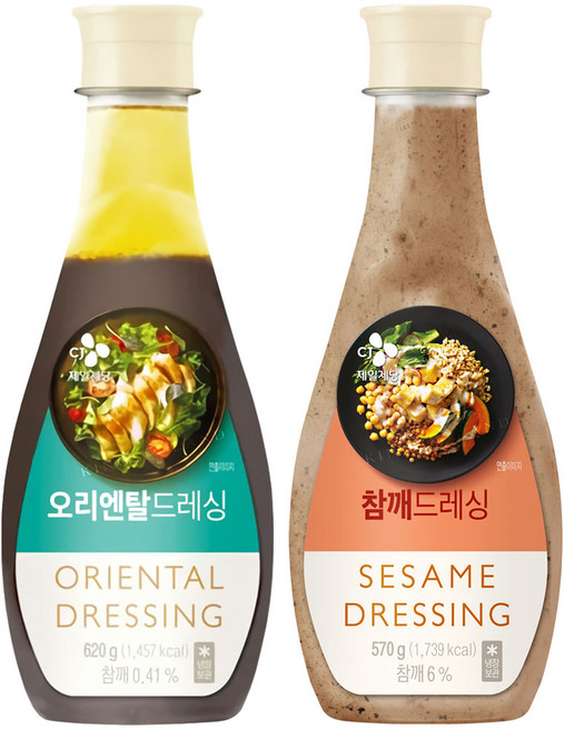 CJ 오리엔탈드레싱소스 620g 1개 + 참깨드레싱소스570g 1개, 570g