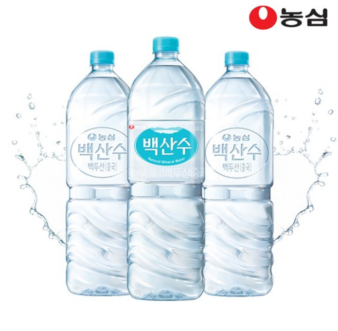 백산수 2L 유라벨 12병 + 무라벨 12병, 없음