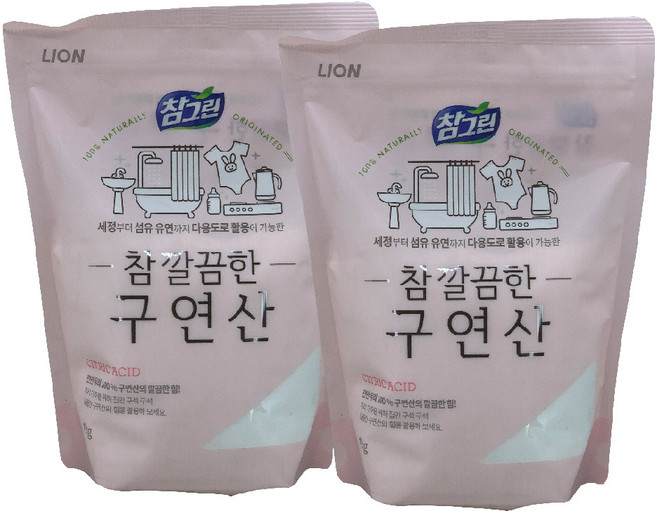 참그린 참깔끔한 구연산 1kg 2개