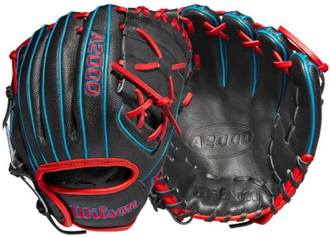윌슨 A2000 유소년 내야글러브 11인치 블랙/레드 WBW10039711, 1개