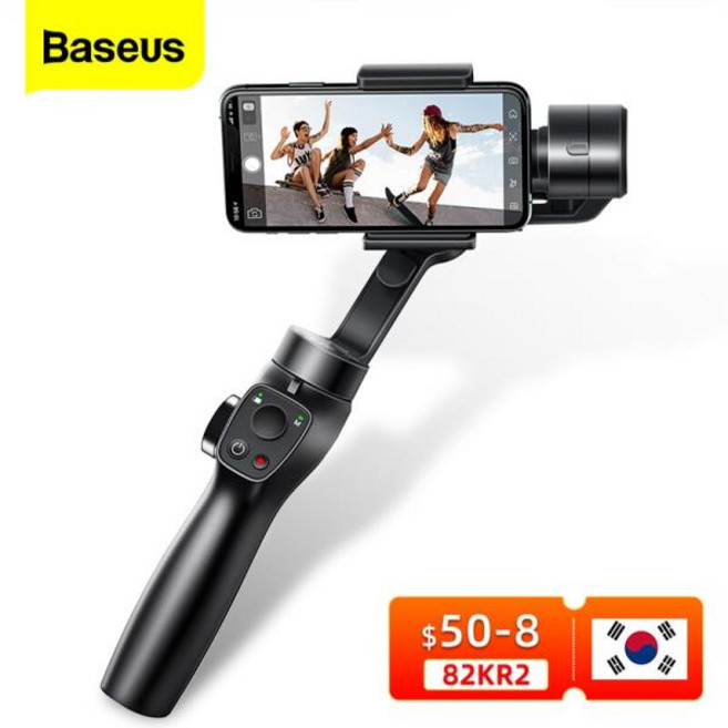 Baseus 3 축 핸드 헬드 짐벌 안정기 스마트 폰 Selfie 스틱 for iPhone 11 Pro Max 삼성 Xiaomi Vlog 휴대 전화 Gimbals, 01 Handheld Gimbal, 1개