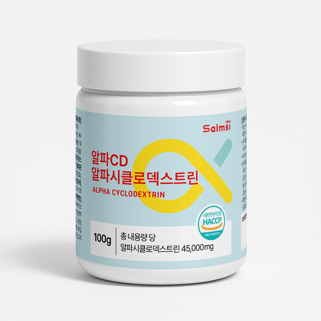 살므시 알파CD 알파시클로덱스트린 분말 칼로리 컷팅 체지방 감소, 4개, 100g