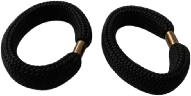 밀가드 신형 군용 일체형 통고무링, 2개, 검은색