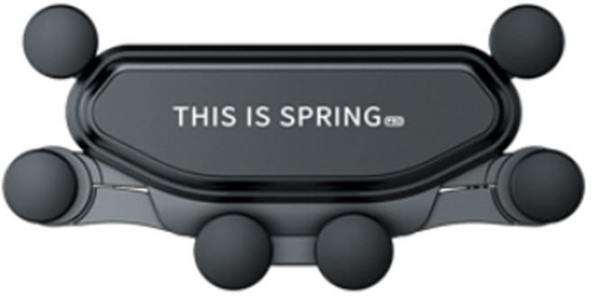 럭키유통 차량용 중력거치대 송풍구거치대 자바라 거치대 스프링, 차량용 중력거치대 블랙, 1개