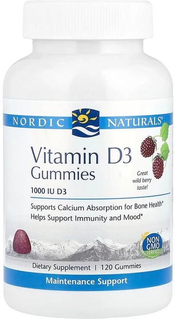 노르딕 비타민 D3 와일드베리 25mcg 120정, 120 개, 1개 - 쿠팡