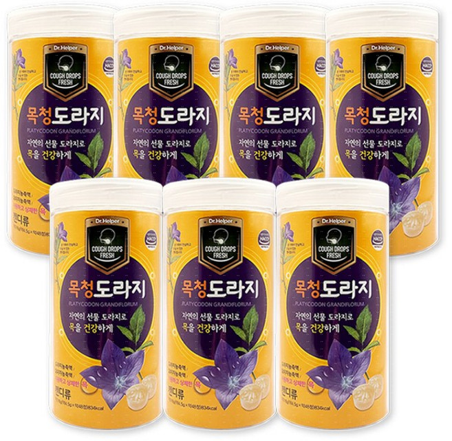 닥터헬퍼 목청 도라지 48정/캔디/사탕/목캔디/목청/도라지, 216g, 7개