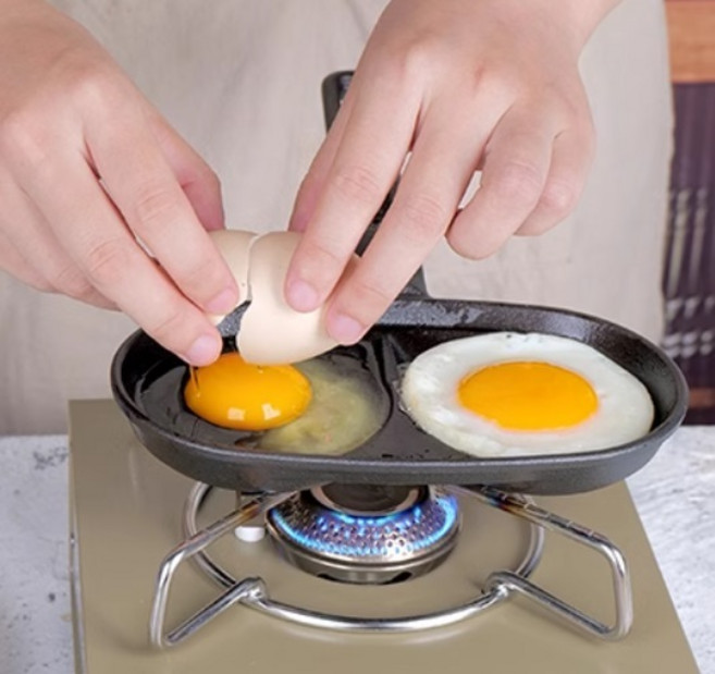 소라네상점 키친플라워 멀티 2구 에그팬 계란 후라이팬, 1개