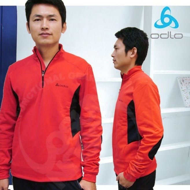 ODLO 男 保暖防潑水半門襟 長袖排汗衣 內襯刷毛 中層衣 220232