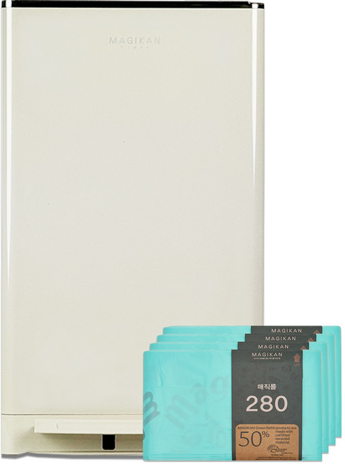 매직캔 히포크롬27L 아이보리+리필4개 MH280ICR+280R4B 듀얼락시스템 기본리필장착, 아이보리