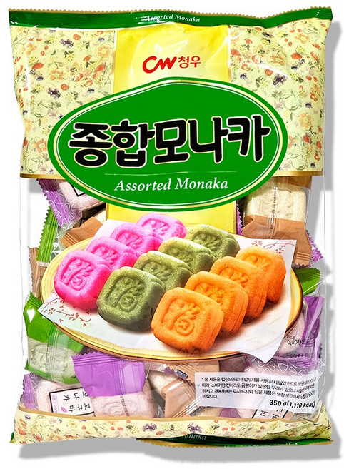 청우 종합 모나카 350g 3개 종합모나카 과자 간식 팥 앙금 옛날과자 스낵 찹쌀 전통과자