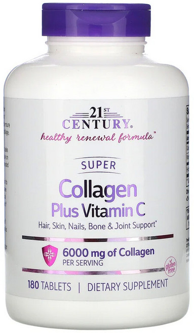 21세기센트리 슈퍼 콜라겐 6000mg 플러스 비타민 C 타블렛, 180정, 1개