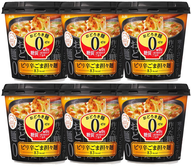 Asahi 아사히 곤약라면 매콤한 참깨 탄탄면 22g 6개