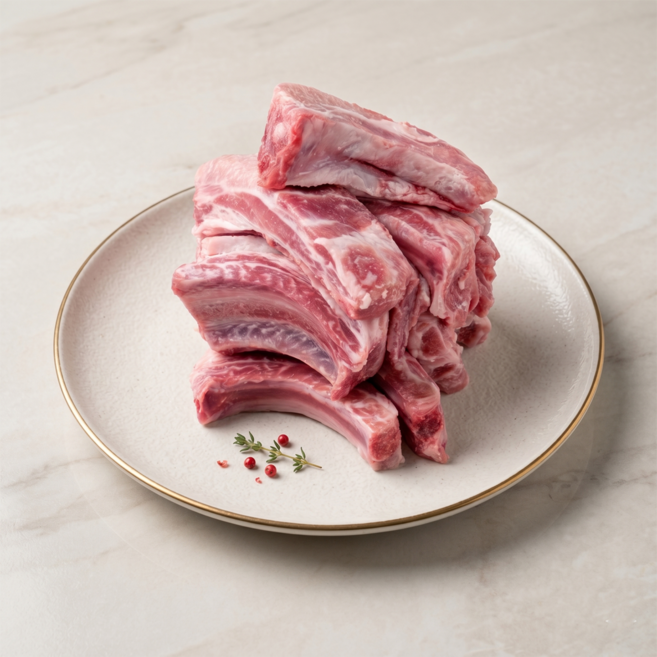 국내산 1등급 돼지 등갈비 김치찜 구이, 1kg, 2개