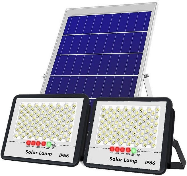 태양광 LED 가로등 원격제어 태양광 정원등 야외 조명 전등 방수 태양광 센서등2개/세트, 400W