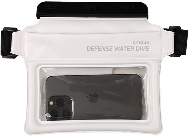 아이엠듀 IPX8등급 핸드폰 방수팩 특대형, 화이트, 1개
