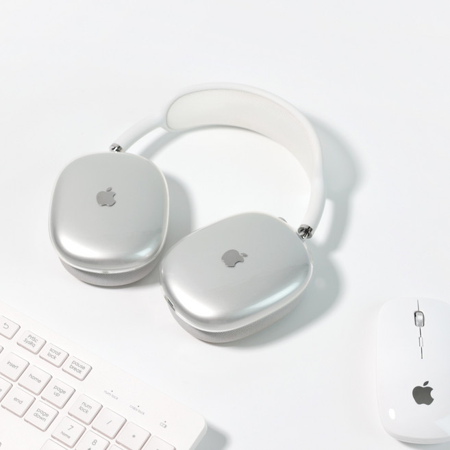 그린띵스 프리미엄 에어팟맥스 이어컵 케이스, 클리어