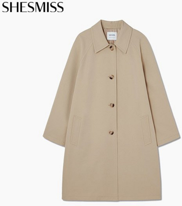 정품 쉬즈미스 레글런 싱글 롱 코트_SWWBYQ12020_DB