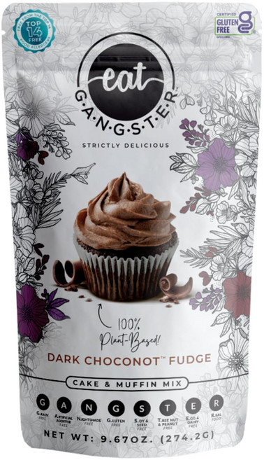 G.A.N.G.S.T.E.R. 시나윈 스파이스 케이크 & 머핀 믹스 친화적 베이킹 곡물 프리 유제품 없음 견과류 글루텐 팔레오 및 AIP 다이어트 맛있는 케이크 컵케이, 1 Dark Choconot Cake & Mufin M, 9 Ounce (Pack of 1), 1개