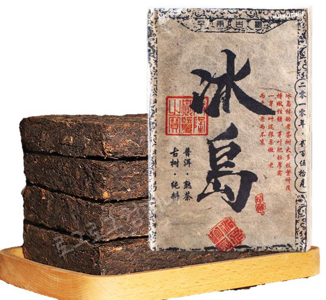 2010년원료 운남성보이차 숙차 맹해 빙도 노숙차 벽돌차세트, 1개입, 4개, 250g