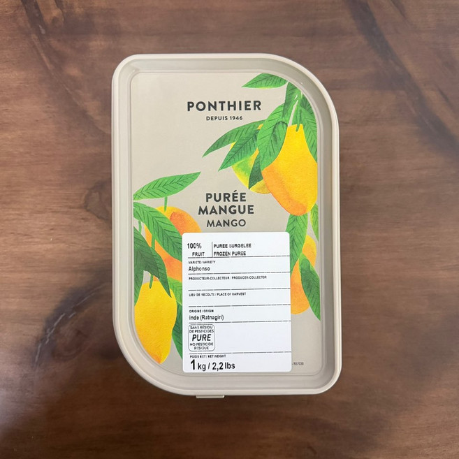 퐁티에 냉동 망고 퓨레 1kg 프랑스 Ponthier 알폰소 망고 무가당 과일퓨레, 1개
