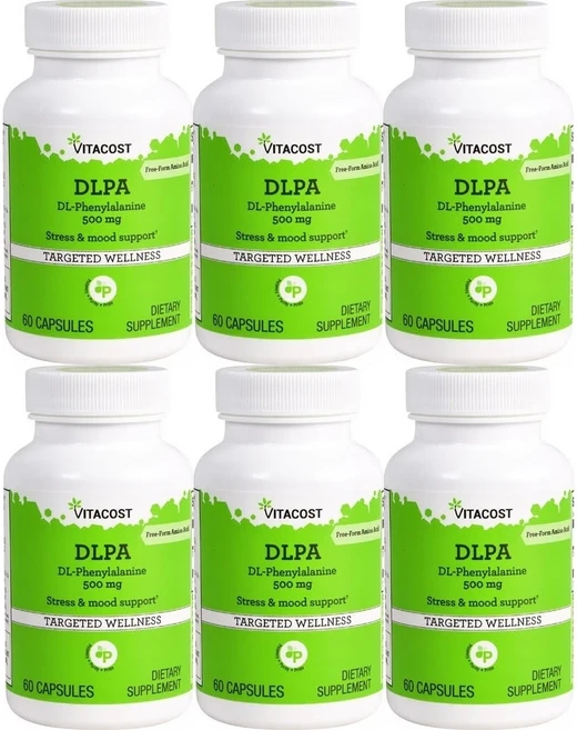 비타코스트 DLPA DL 페닐알라닌 500mg, 60정, 6개 - 쿠팡