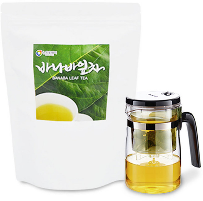 [뉴트로웨이]바나바잎차100티백+티포트500ml 세트, 500ml, 1개