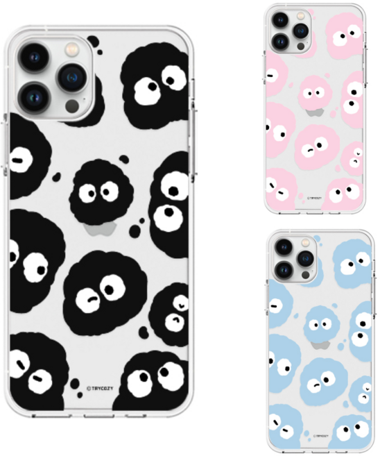 갤럭시버디3(A156) 먼지몽 몽몽 삼형제 투명젤리 케이스